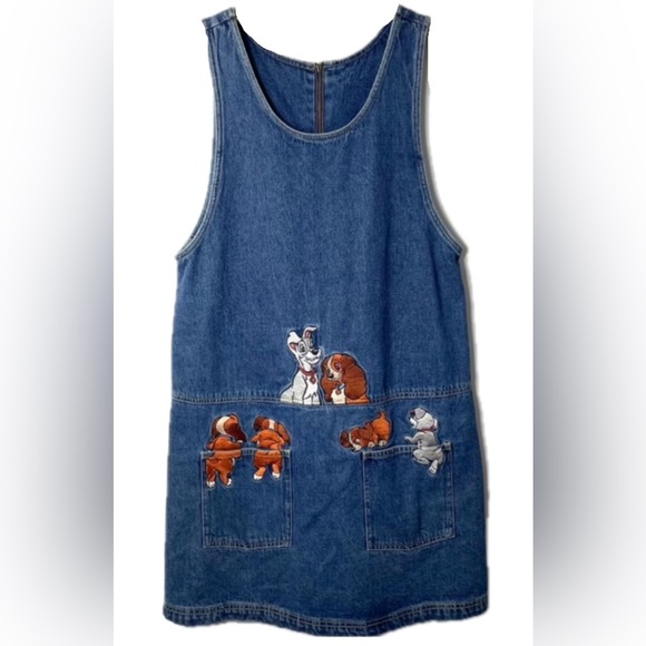 Disney Dresses & Skirts - Vintage Disney Lady and the Tramp denim dress